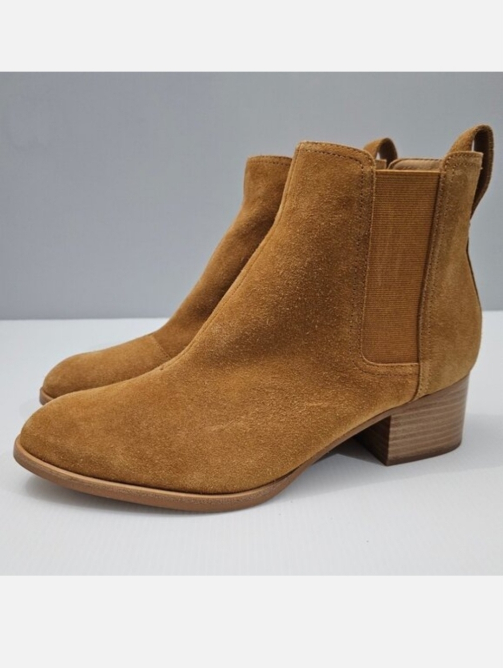 Rag & Bone Walker Chelsea Ankle Boots Womens EU 39.5 Chesnut Suede Block Heel